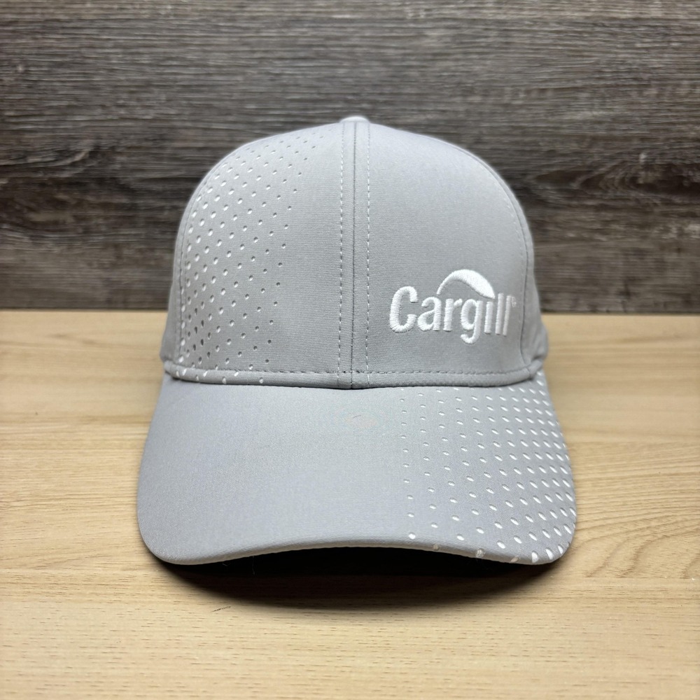 Cargill Hat Cap Strap Back Mens One Size Gray Polka Dot Baseball Embroidered